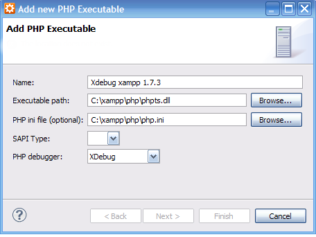 Add a PHP Executable